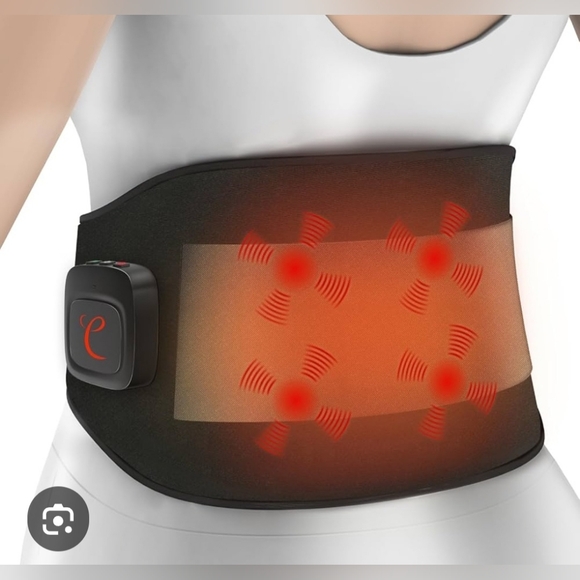 Gray Cordless Heating Pad for Back Pain Relief - Picture 4 of 4